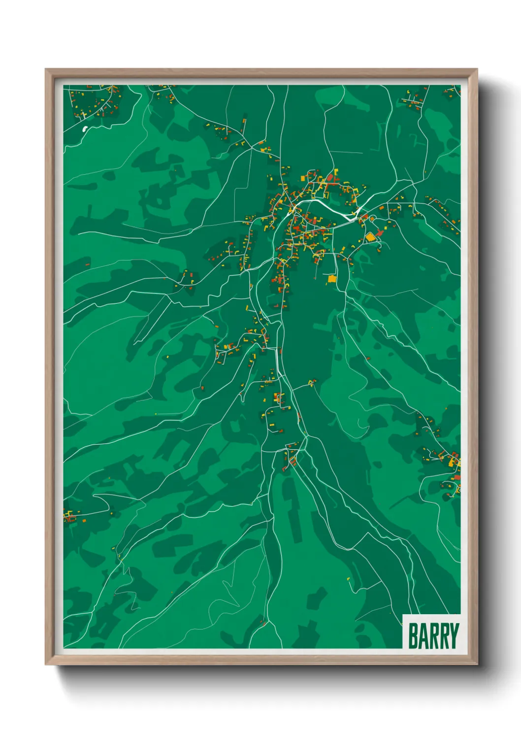 Une affiche de carte sur Barry