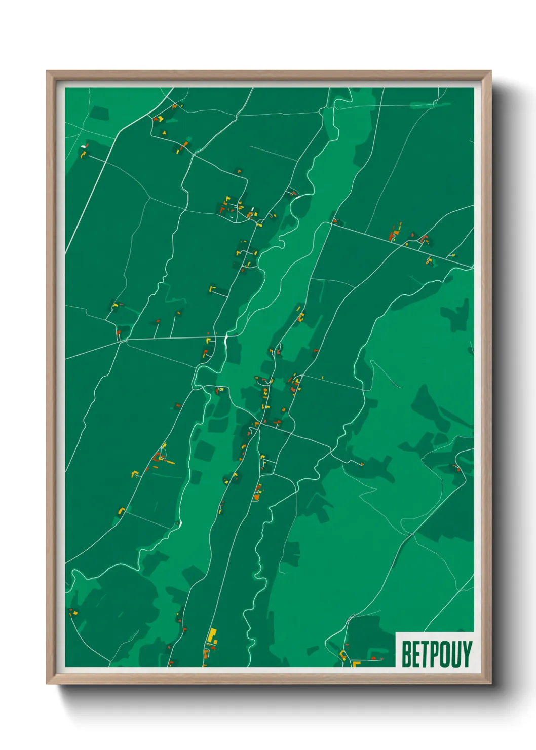 Une affiche de carte sur Betpouy
