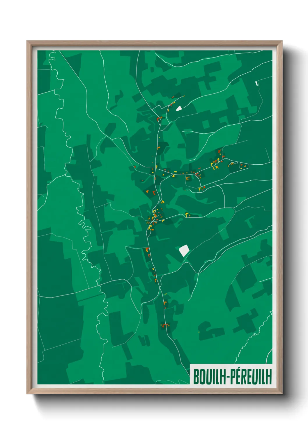 Une affiche de carte sur Bouilh-Péreuilh