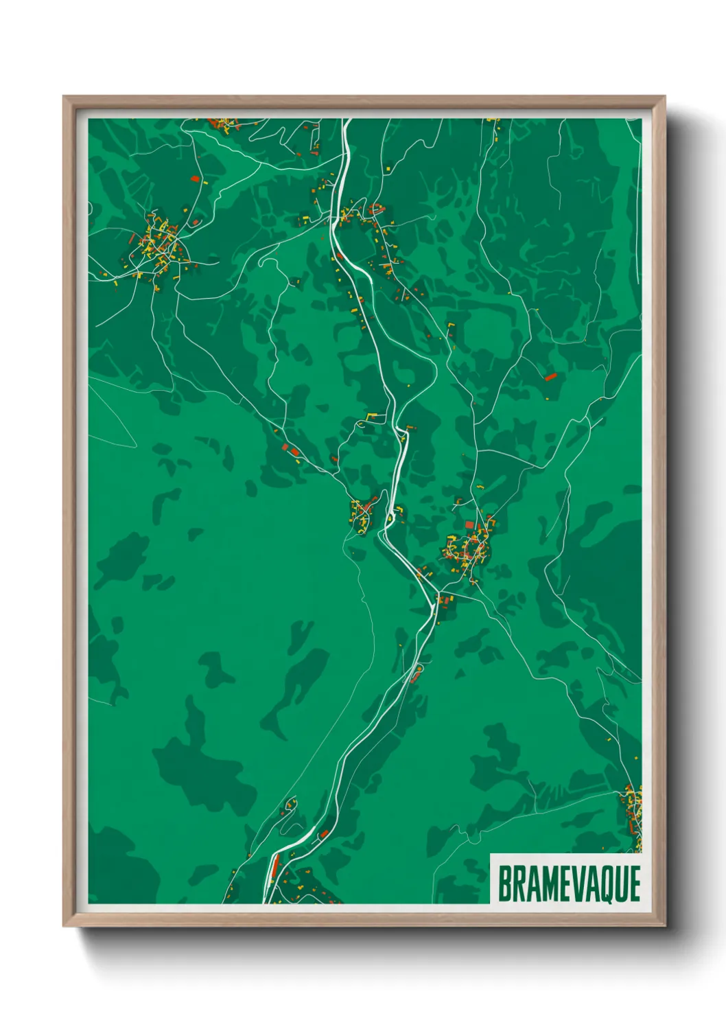 Une affiche de carte sur Bramevaque