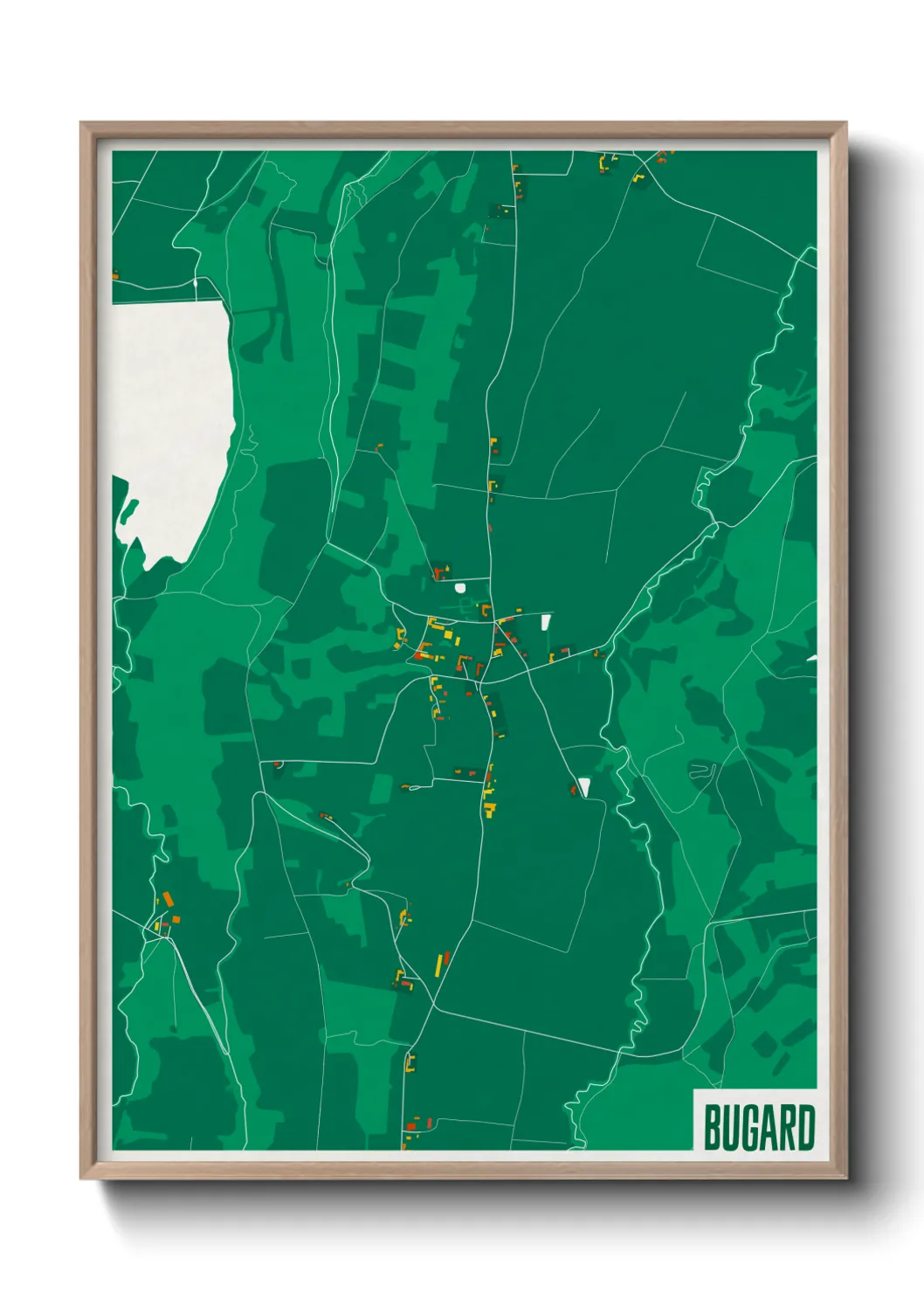 Une affiche de carte sur Bugard