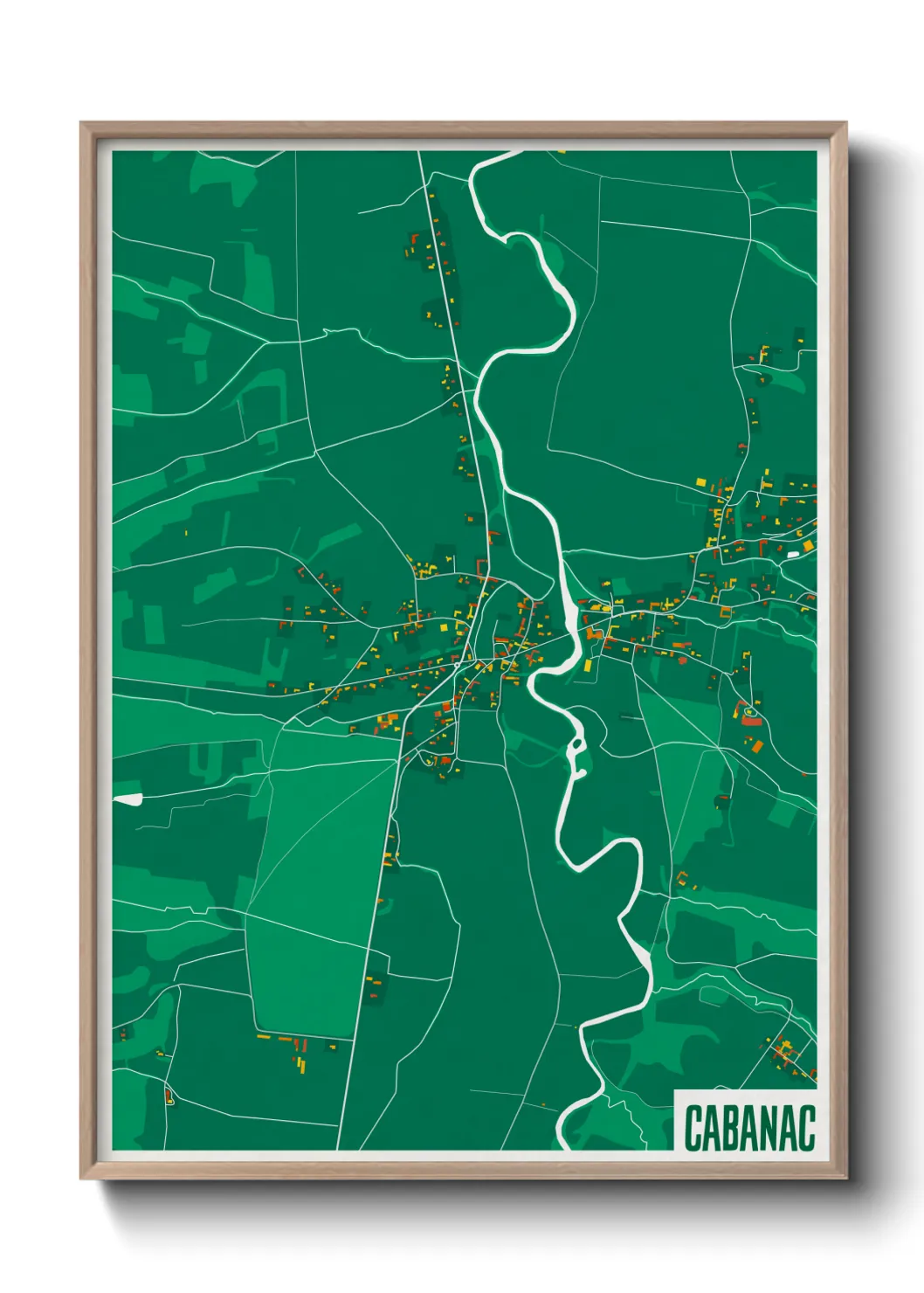 Une affiche de carte sur Cabanac