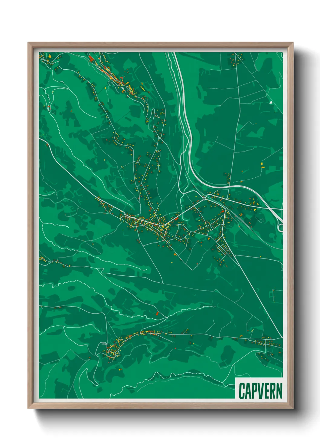 Une affiche de carte sur Capvern