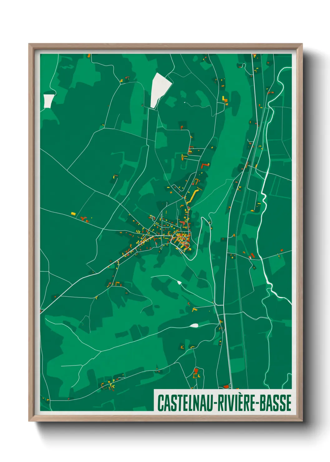 Un poster carteCastelnau-Rivière-Basse