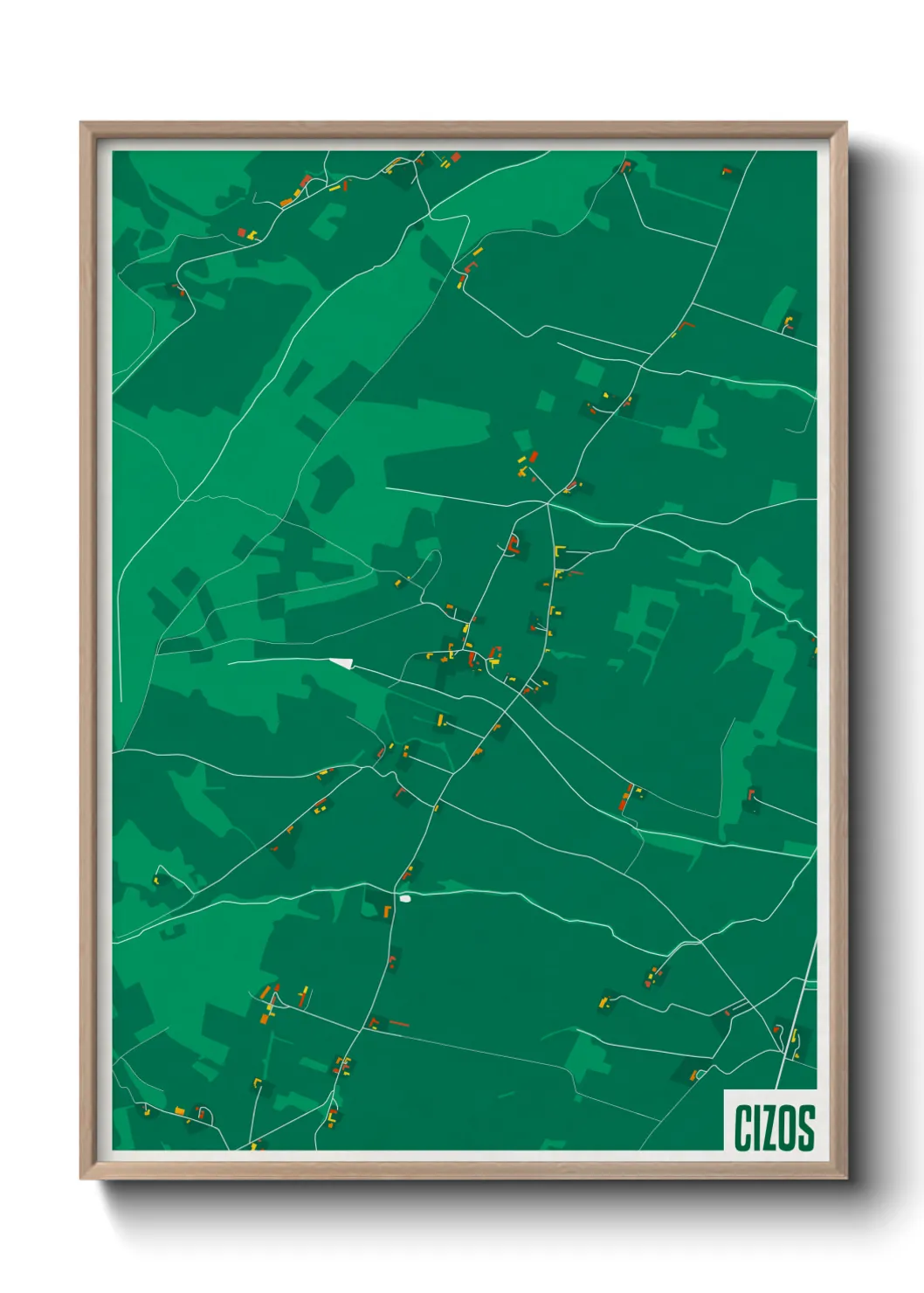 Une affiche de carte sur Cizos