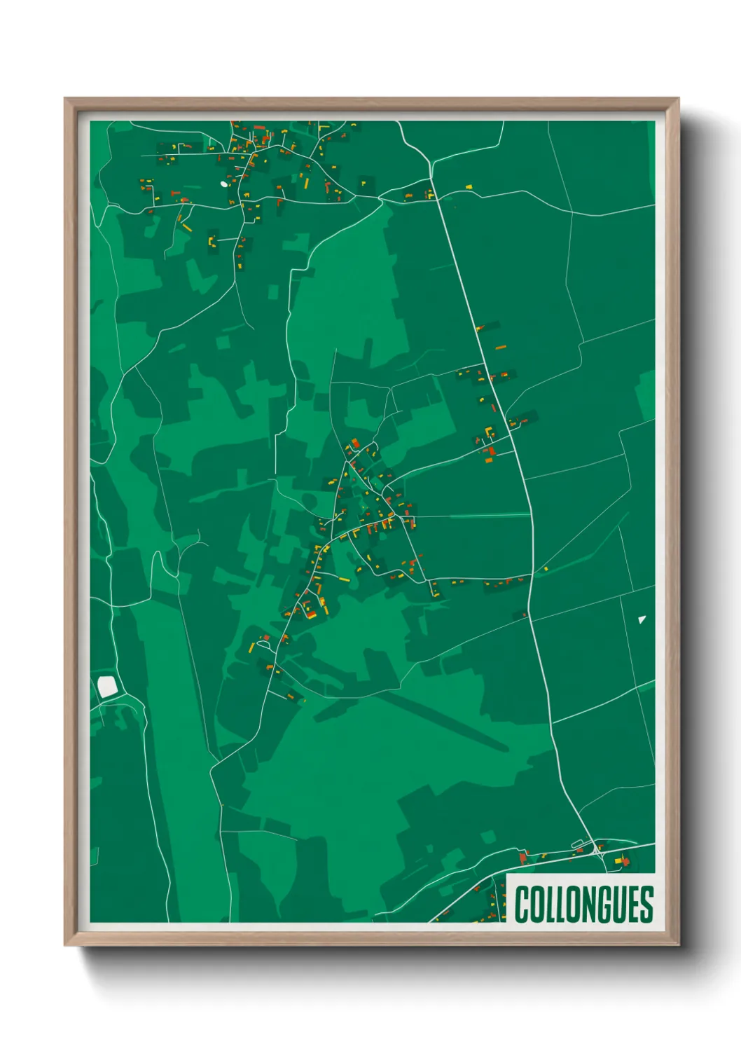 Une affiche de carte sur Collongues