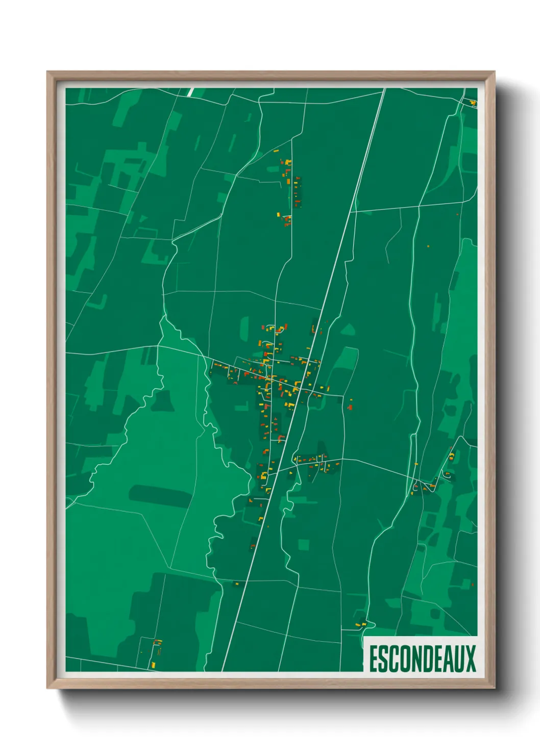 Une affiche de carte sur Escondeaux