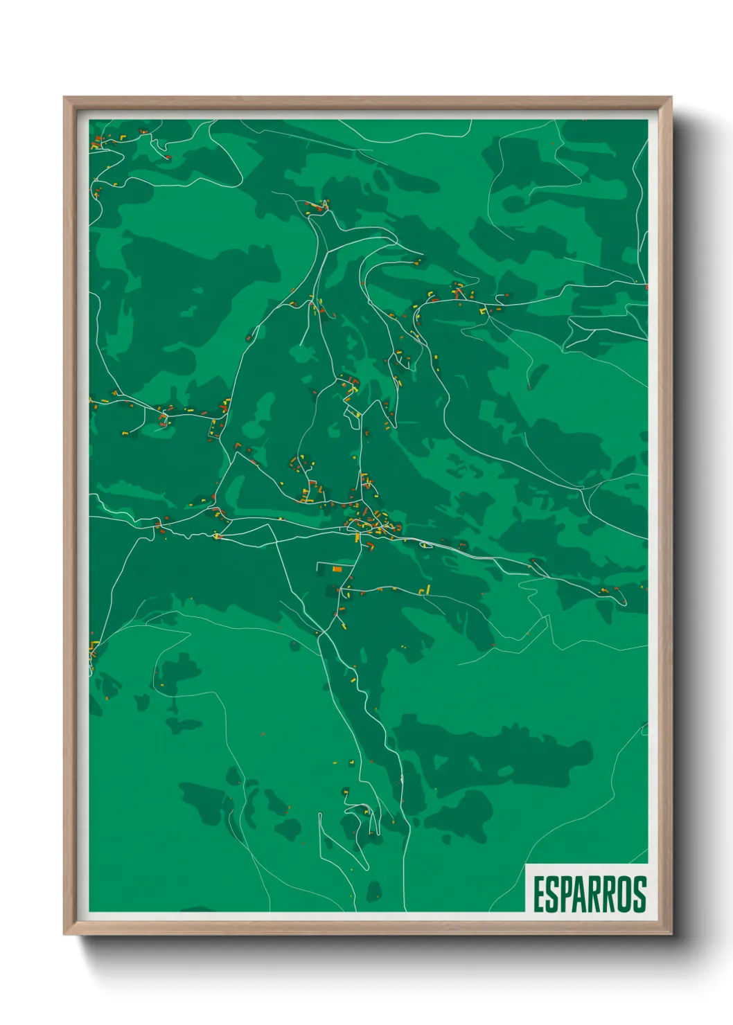 Une affiche de carte sur Esparros