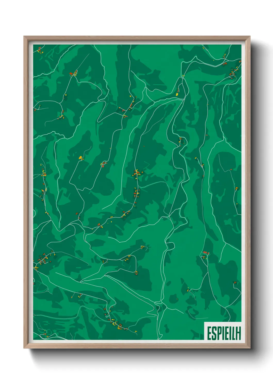 Une affiche de carte sur Espieilh