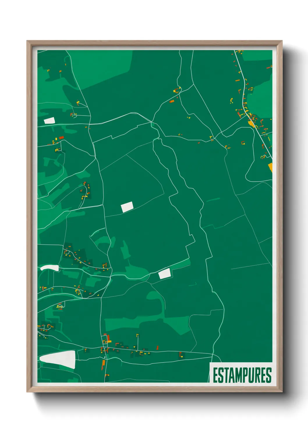 Une affiche de carte sur Estampures