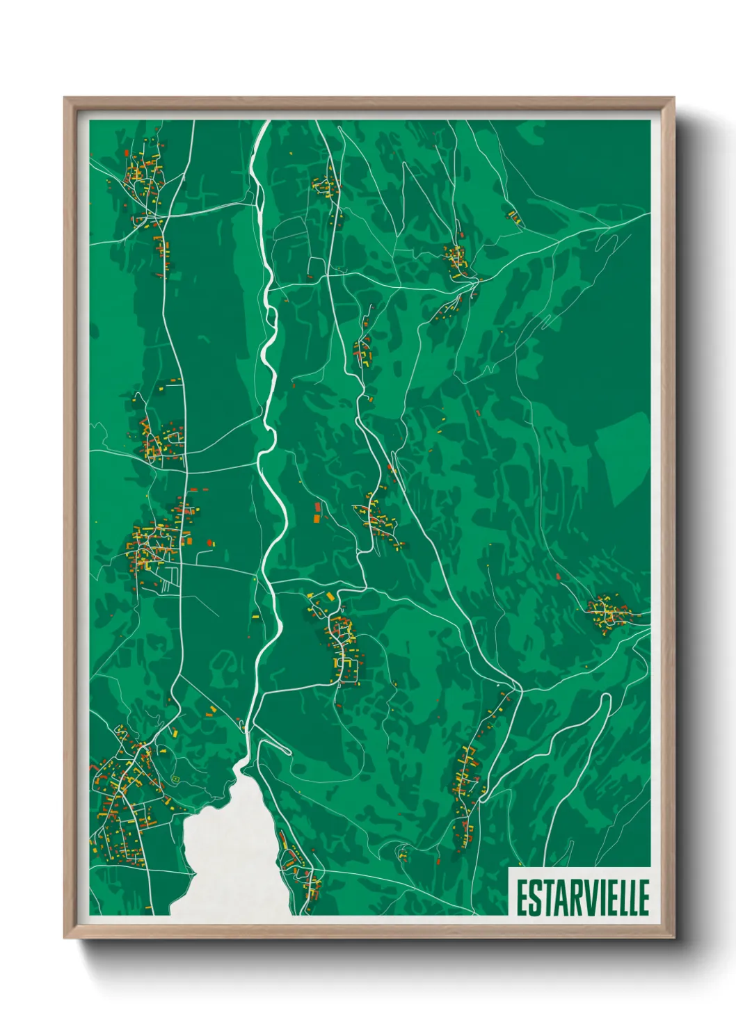 Une affiche de carte sur Estarvielle