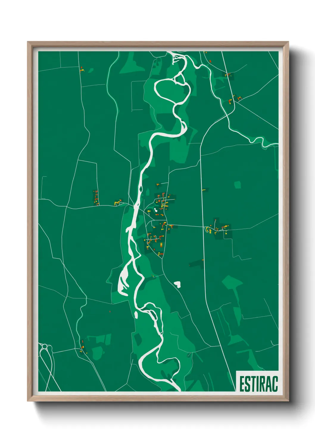 Une affiche de carte sur Estirac
