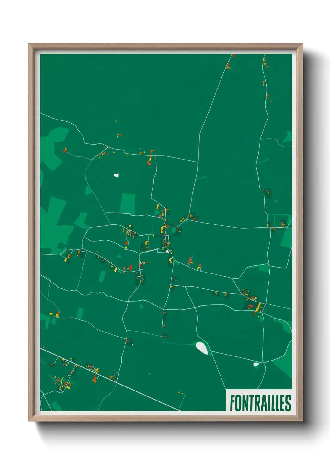 Une affiche de carte sur Fontrailles