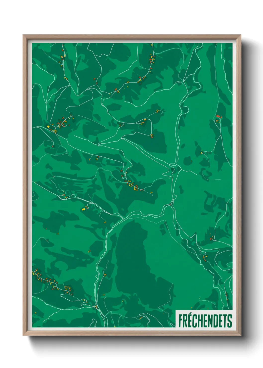 Une affiche de carte sur Fréchendets