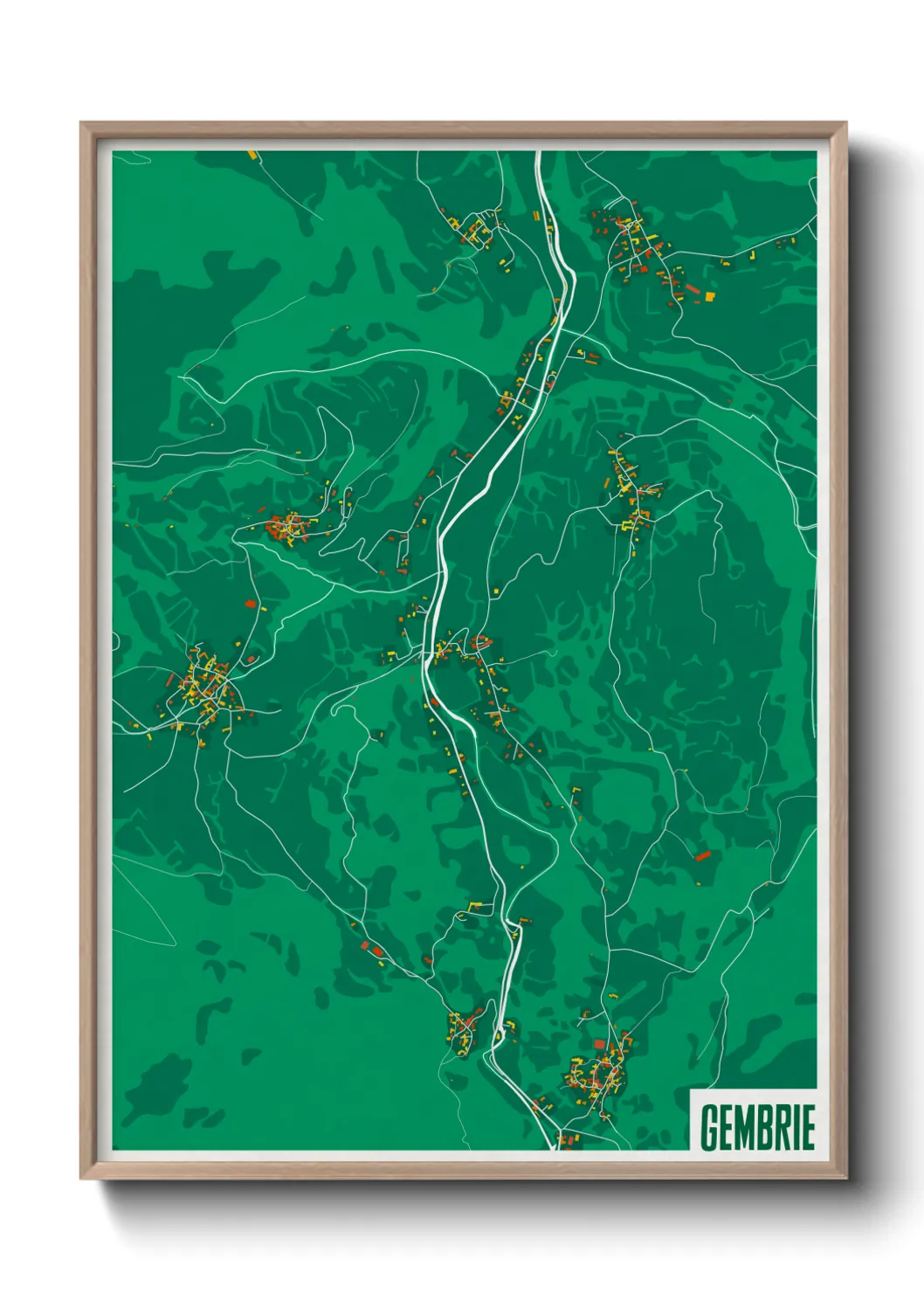 Une affiche de carte sur Gembrie