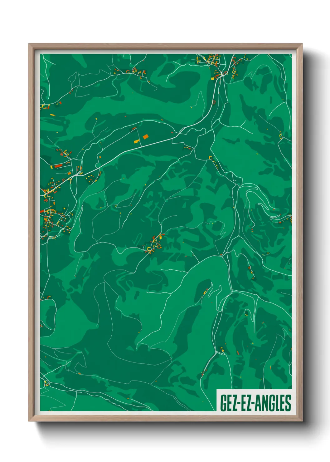 Une affiche de carte sur Gez-ez-Angles