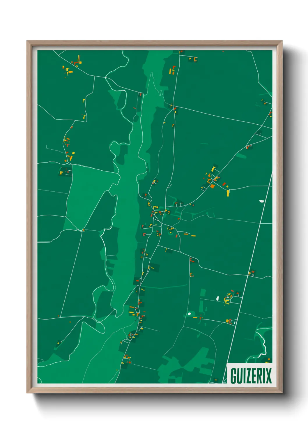 Une affiche de carte sur Guizerix