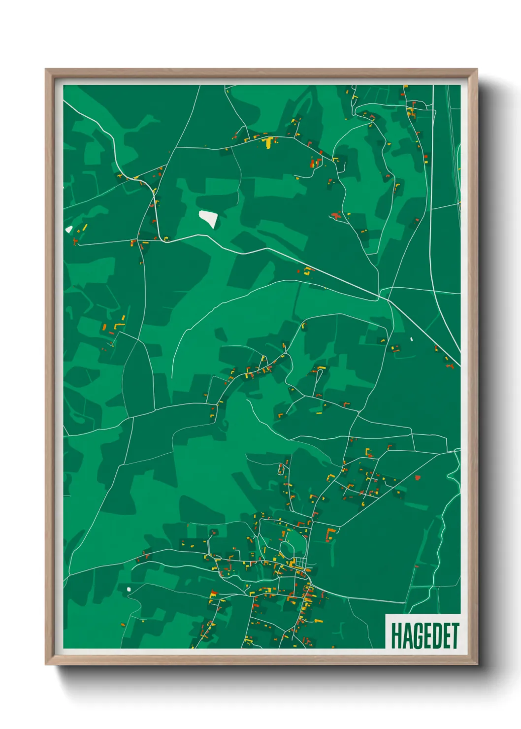 Une affiche de carte sur Hagedet