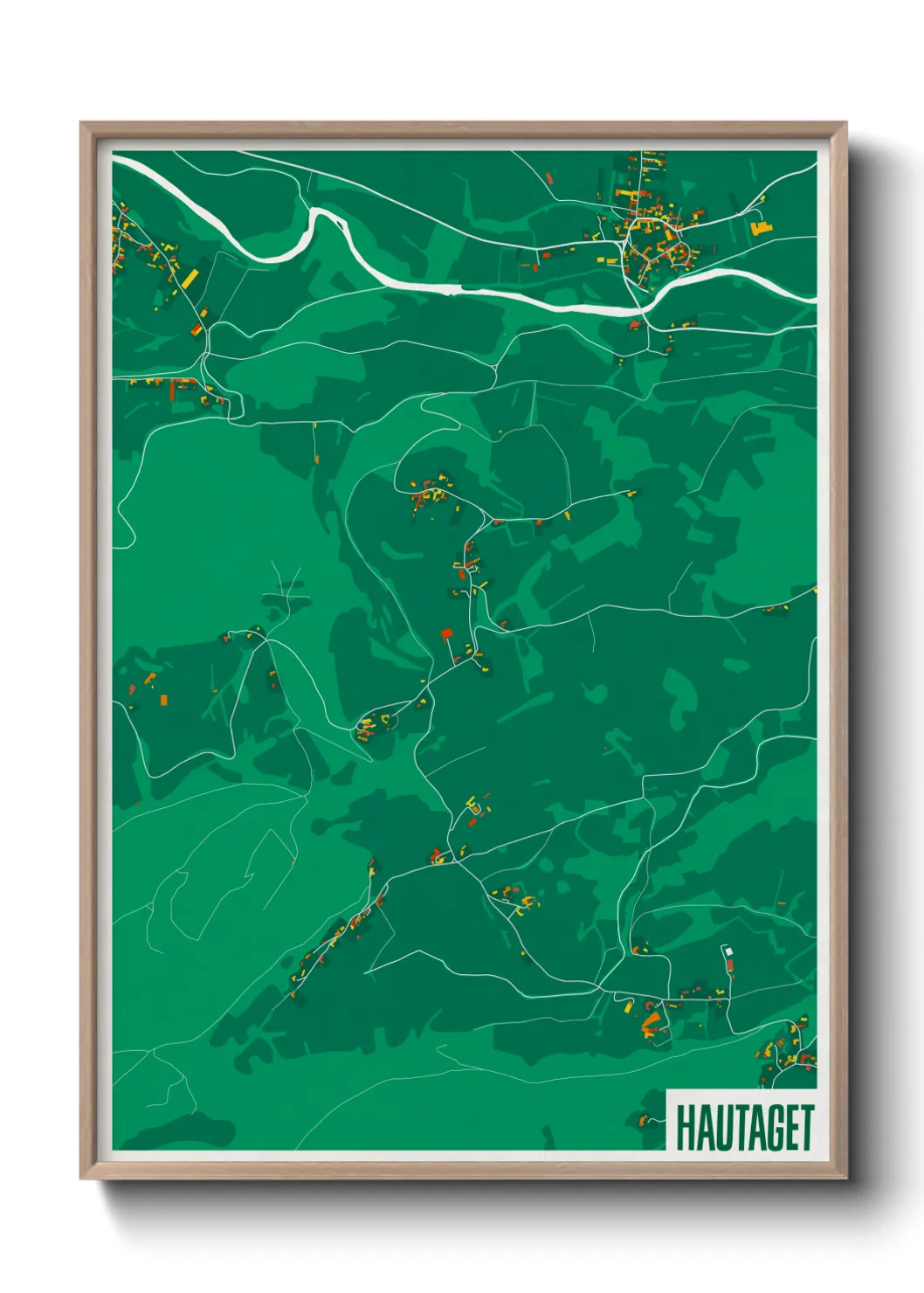 Une affiche de carte sur Hautaget