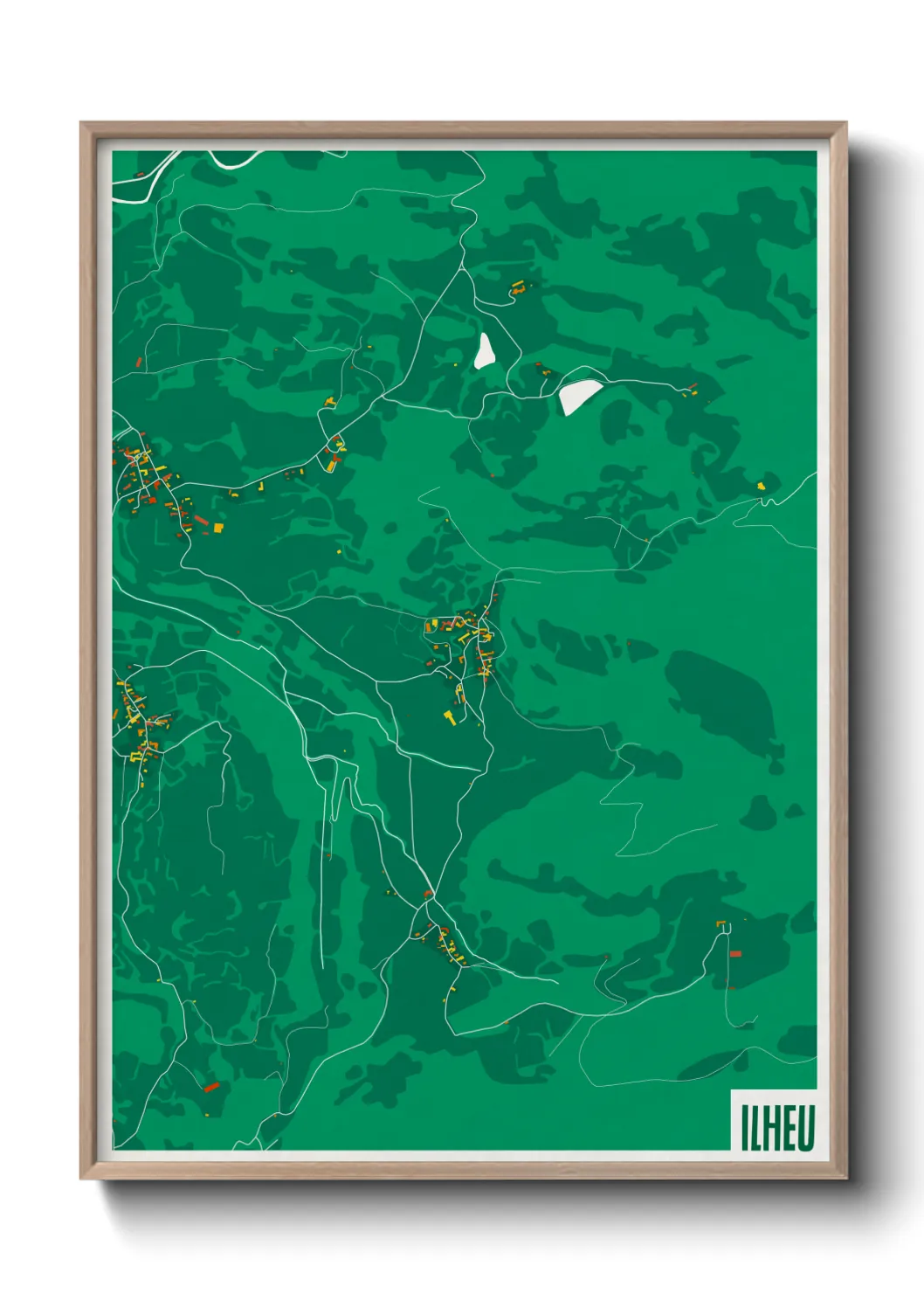 Une affiche de carte sur Ilheu