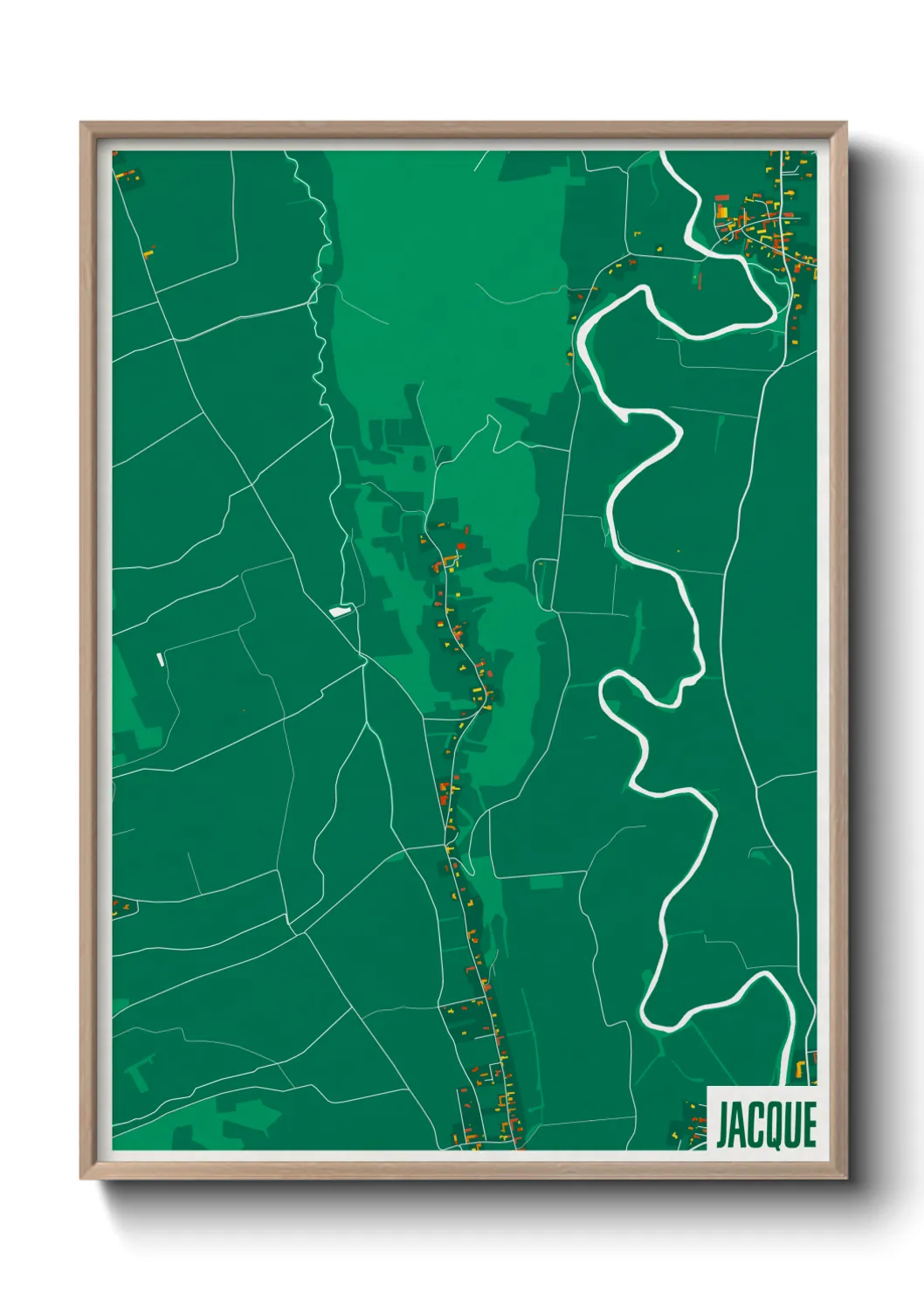 Une affiche de carte sur Jacque
