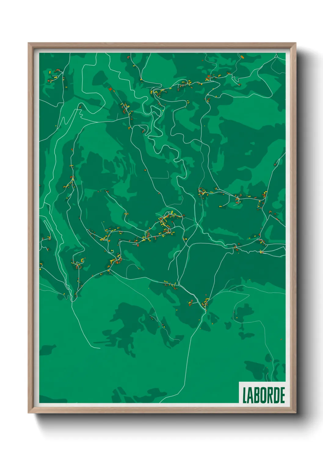 Une affiche de carte sur Laborde