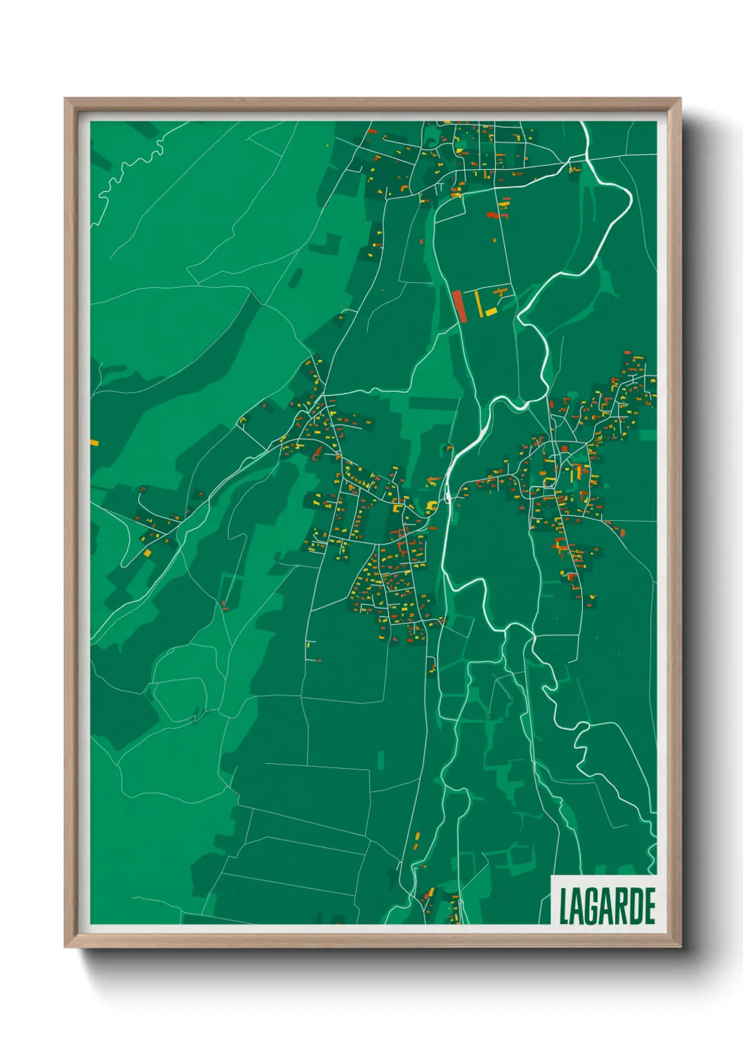 Une affiche de carte sur Lagarde