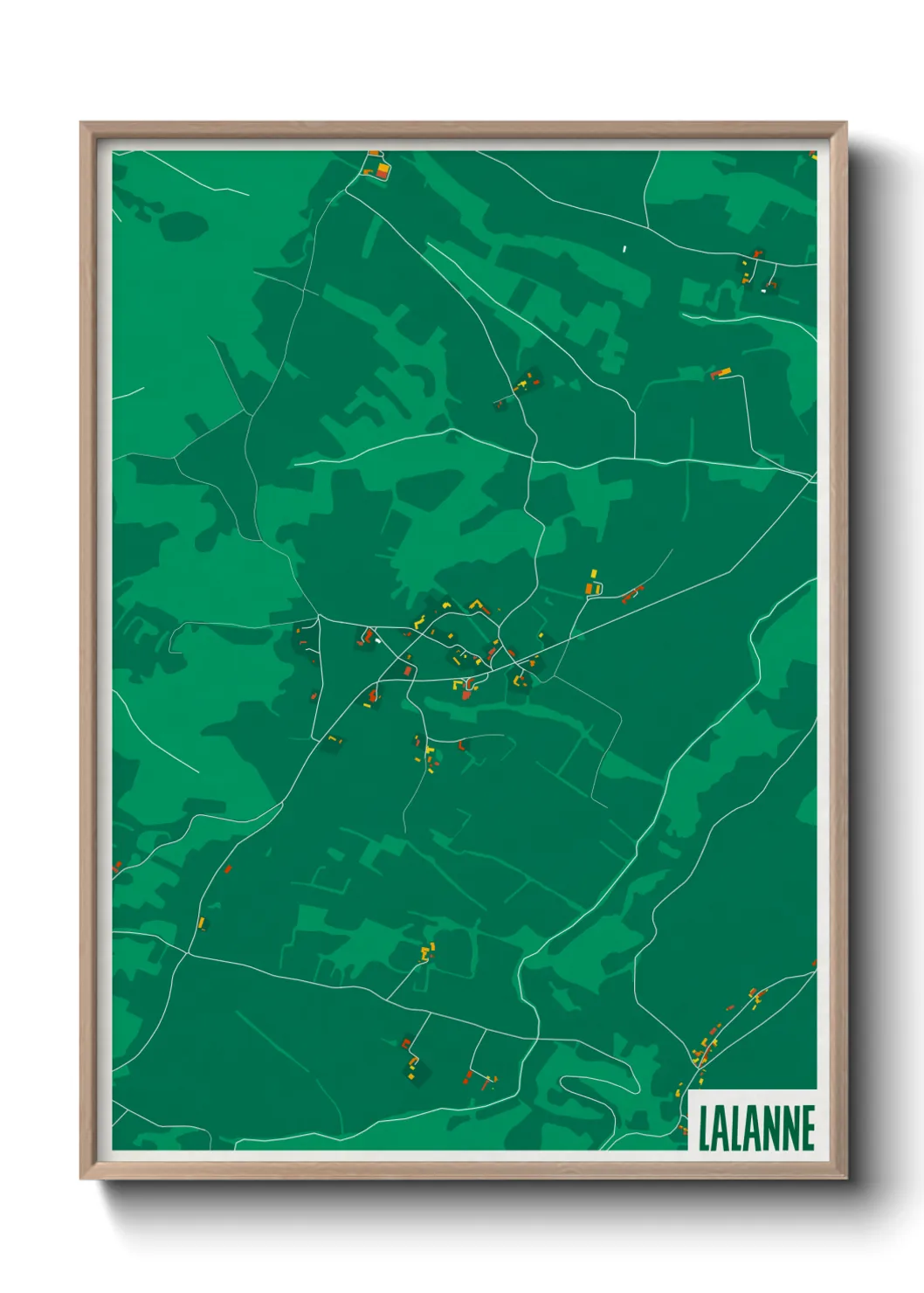 Une affiche de carte sur Lalanne