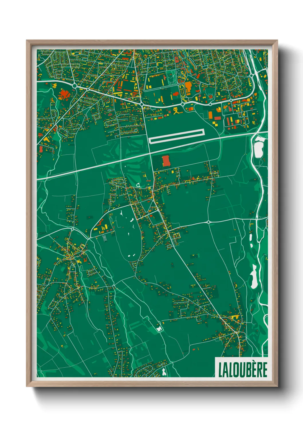 Une affiche de carte sur Laloubère