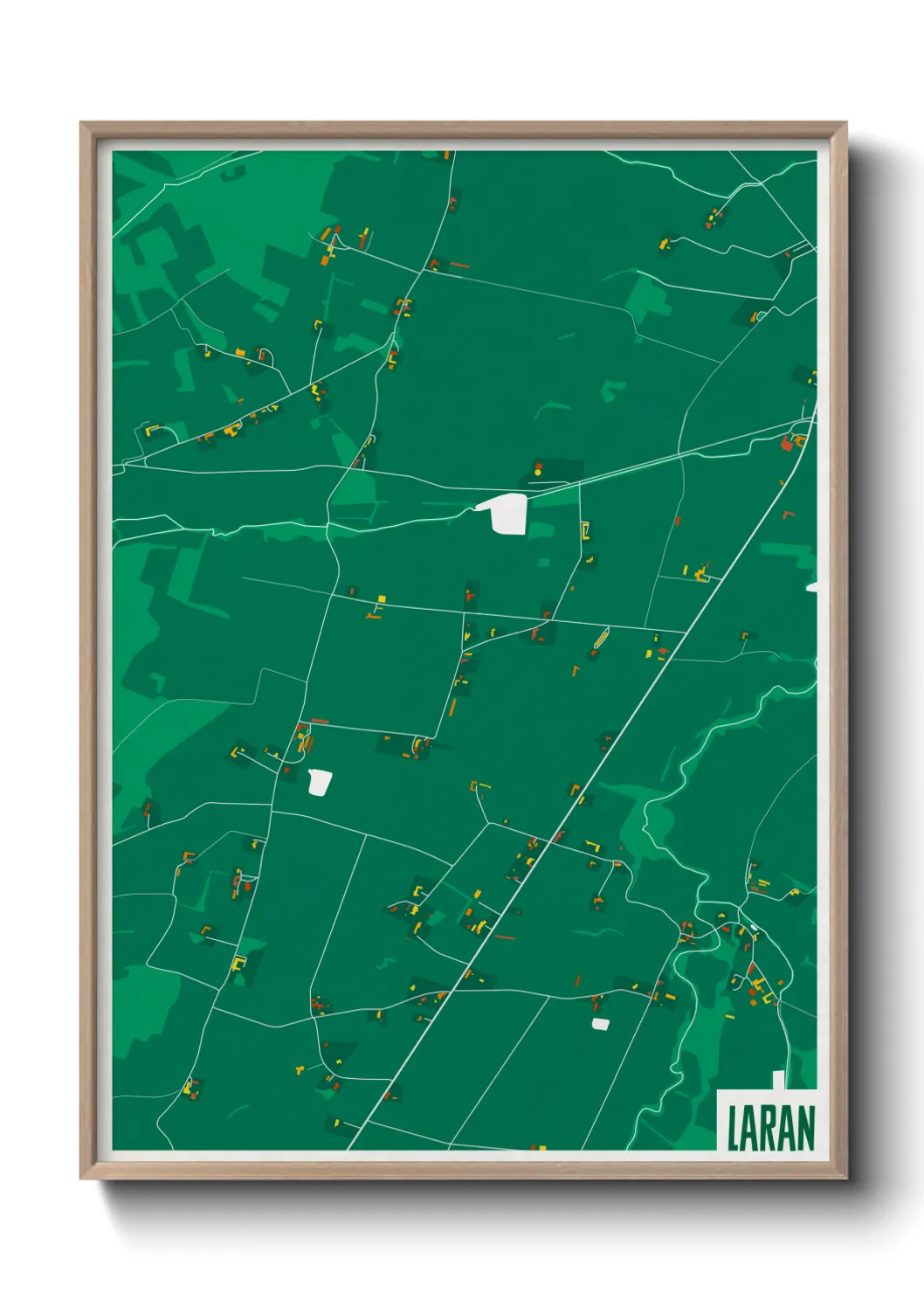 Une affiche de carte sur Laran