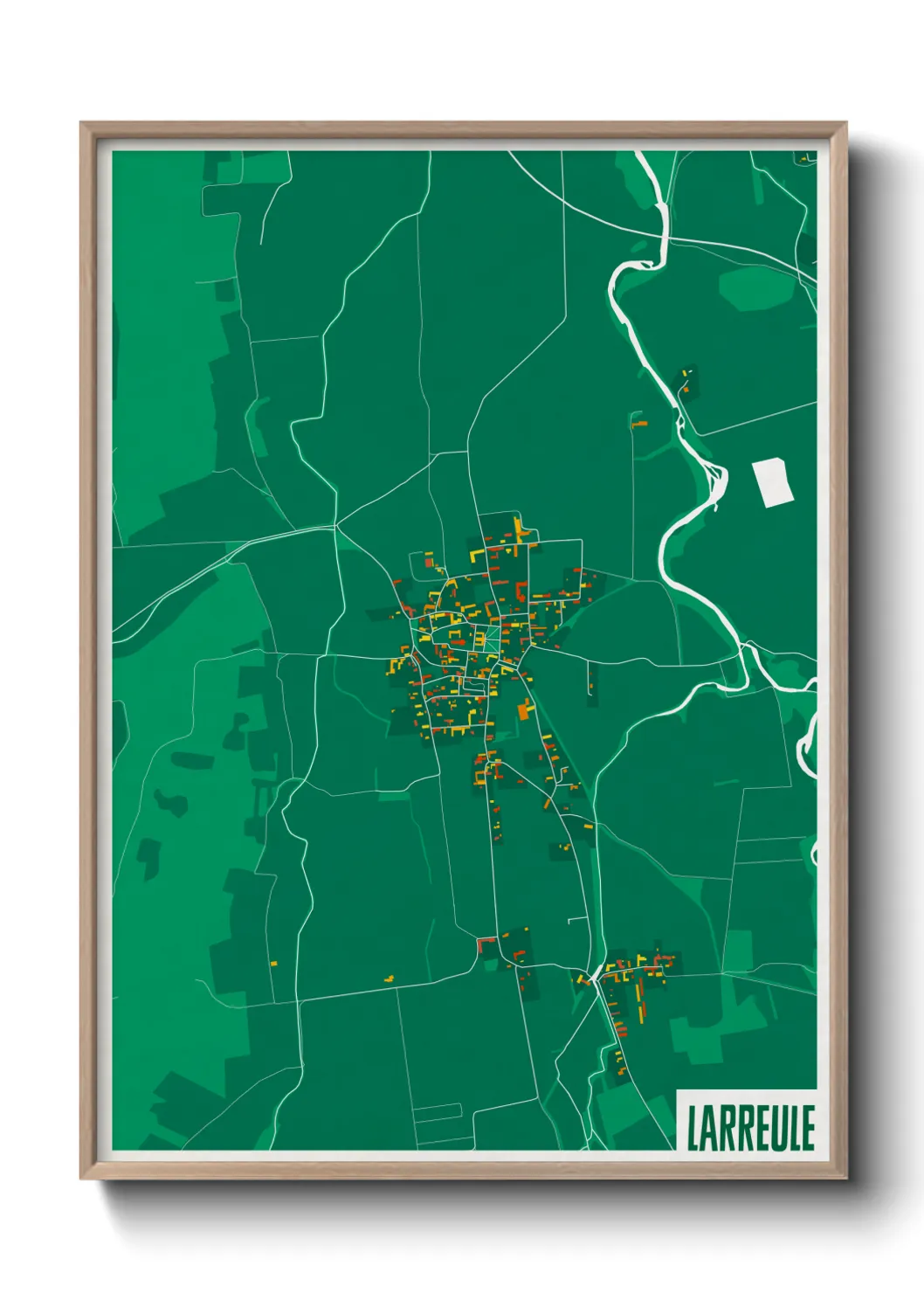 Une affiche de carte sur Larreule