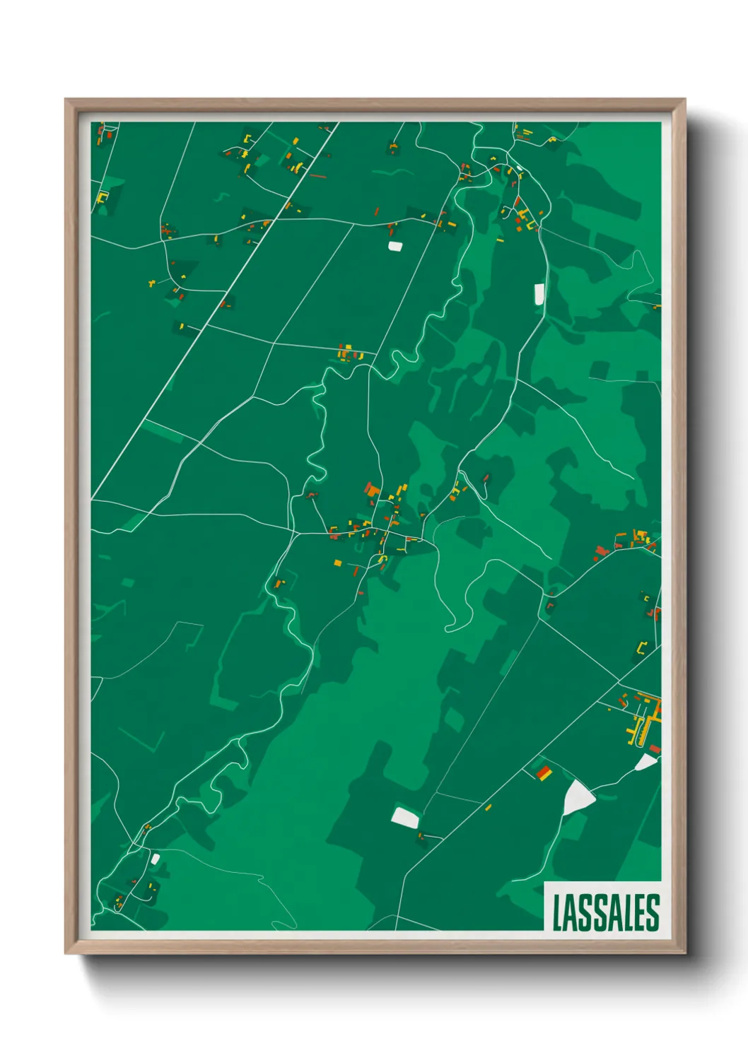 Une affiche de carte sur Lassales