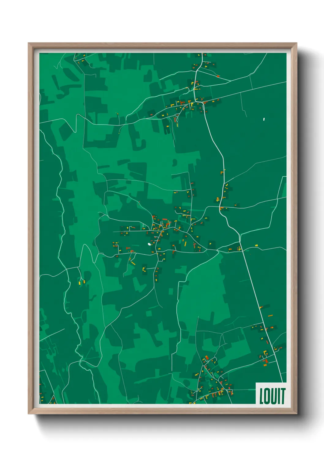 Une affiche de carte sur Louit