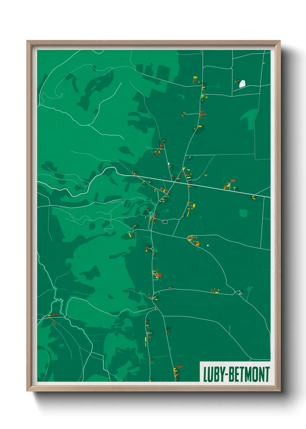 Une affiche de carte sur Luby-Betmont