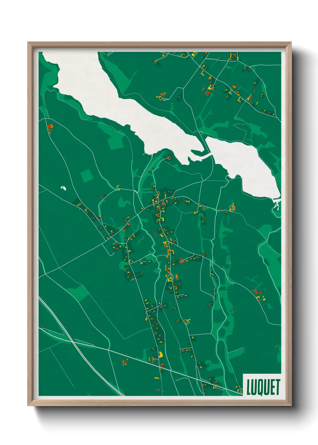 Une affiche de carte sur Luquet