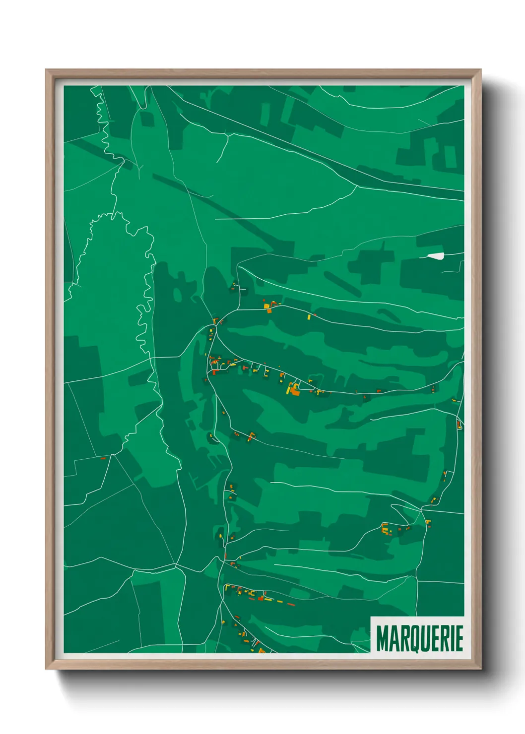 Une affiche de carte sur Marquerie