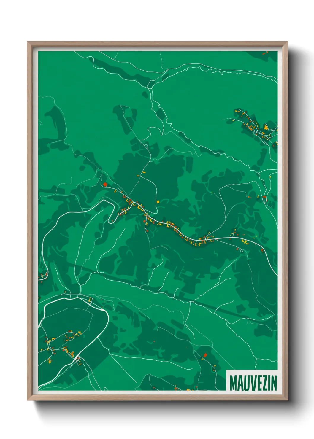 Une affiche de carte sur Mauvezin