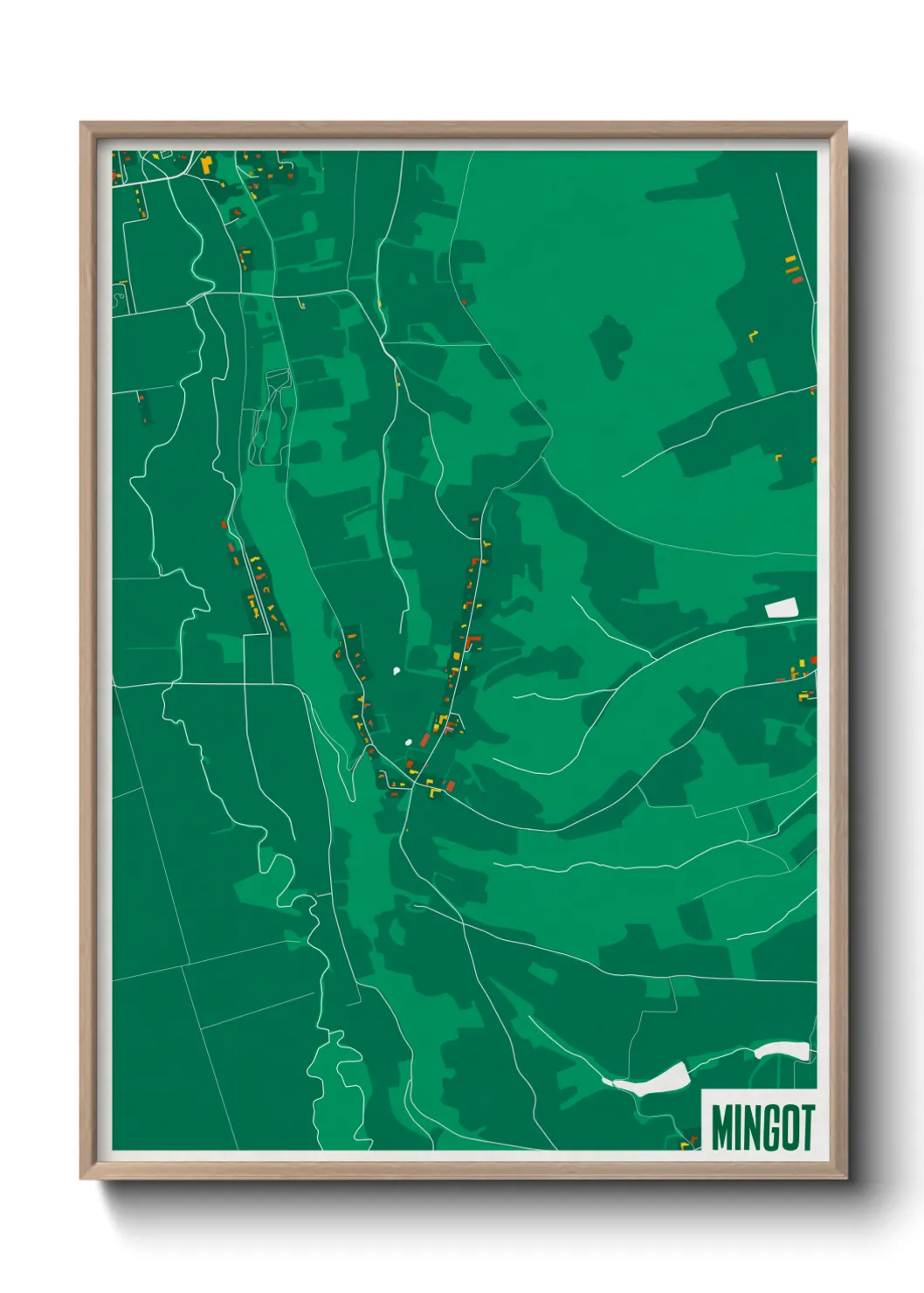 Une affiche de carte sur Mingot