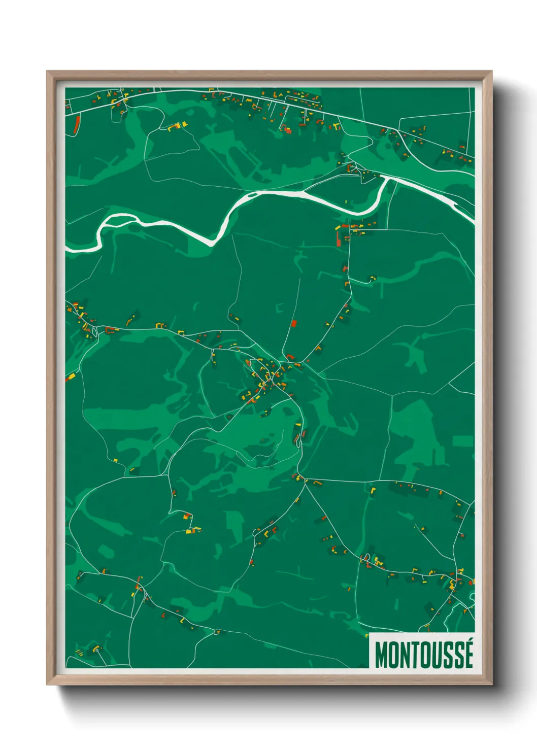 Une affiche de carte sur Montoussé