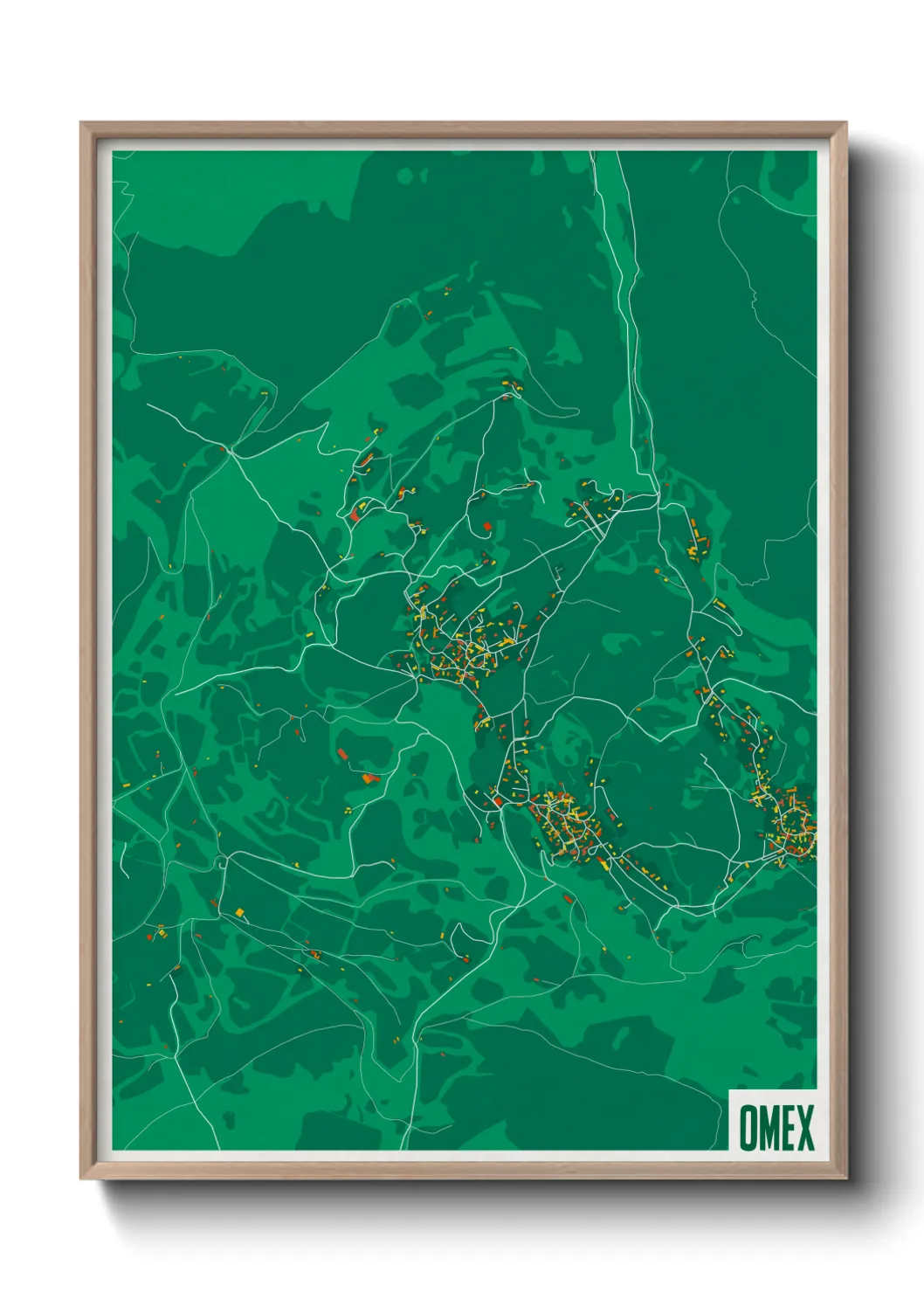 Une affiche de carte sur Omex