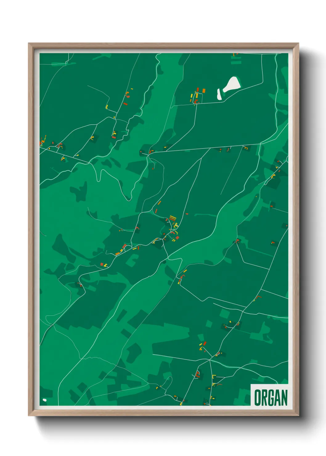 Une affiche de carte sur Organ