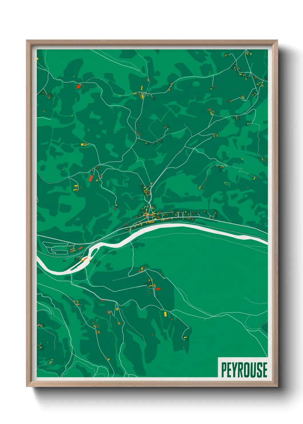 Une affiche de carte sur Peyrouse