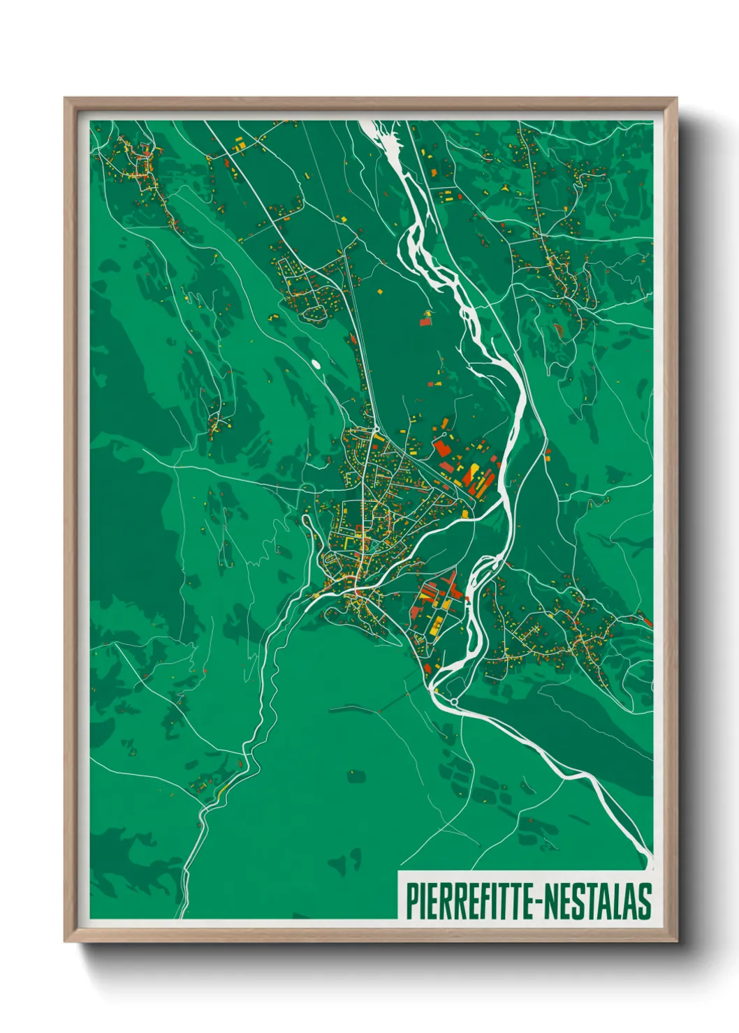 Une affiche de carte sur Pierrefitte-Nestalas