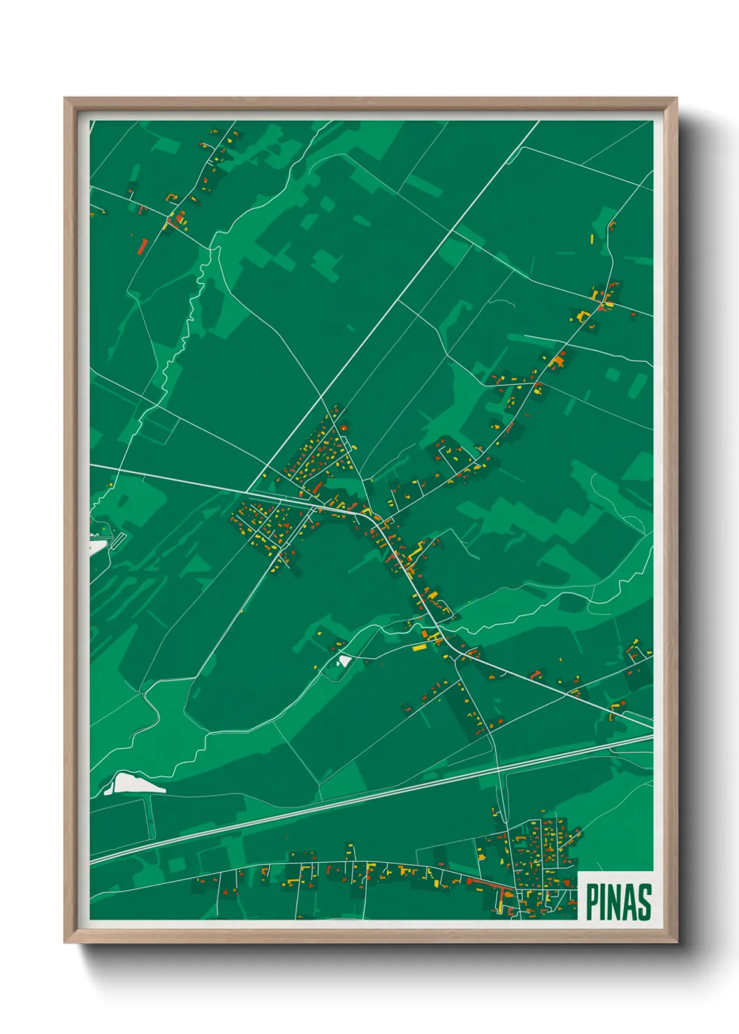 Une affiche de carte sur Pinas