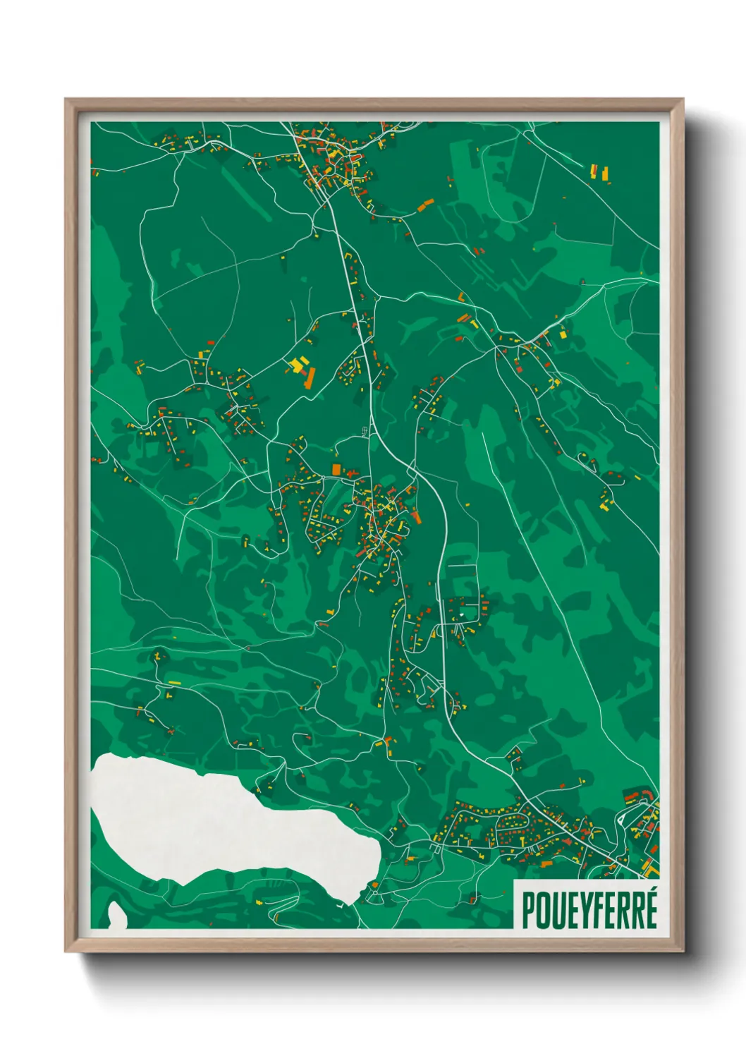 Une affiche de carte sur Poueyferré