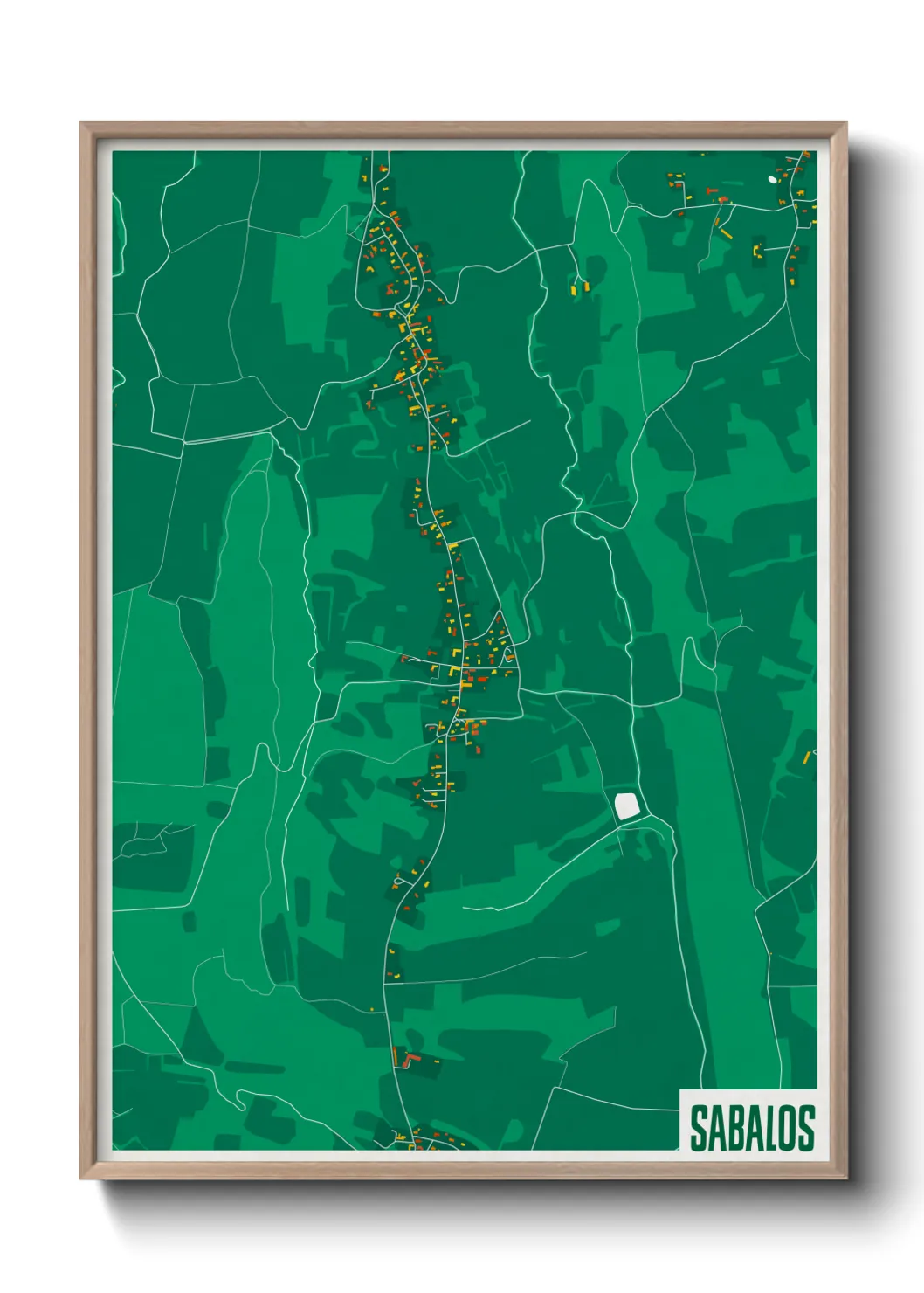 Une affiche de carte sur Sabalos