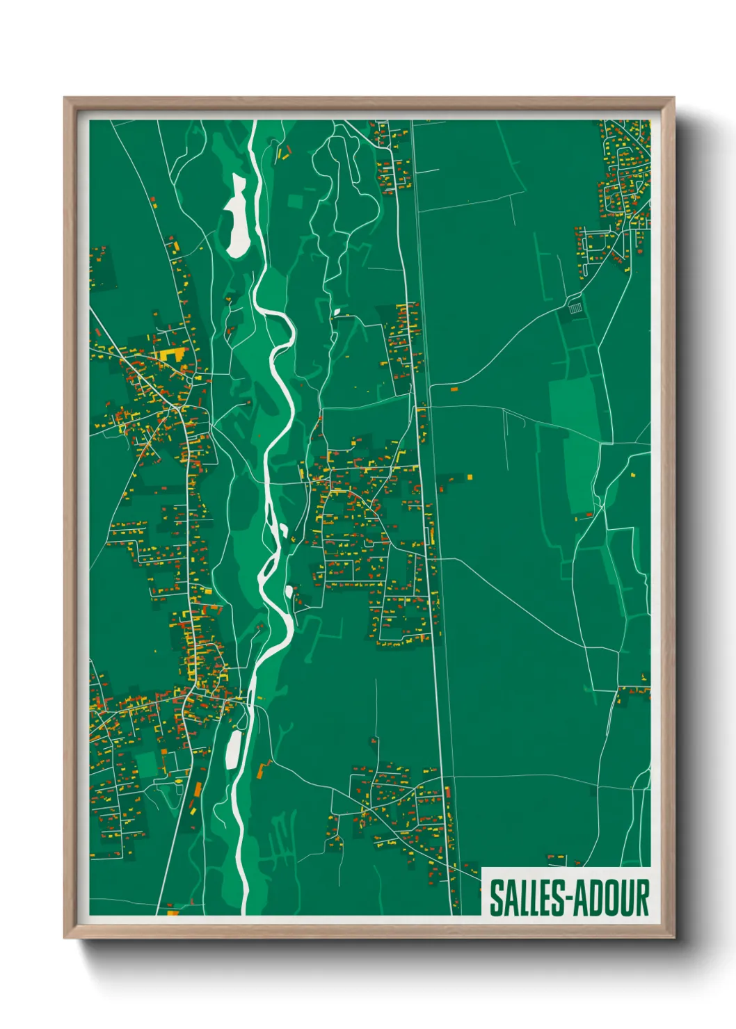 Un poster carteSalles-Adour