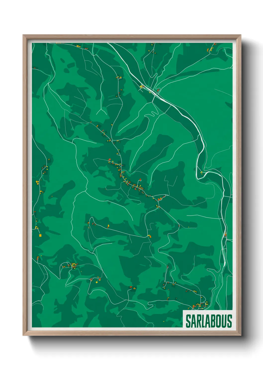 Une affiche de carte sur Sarlabous