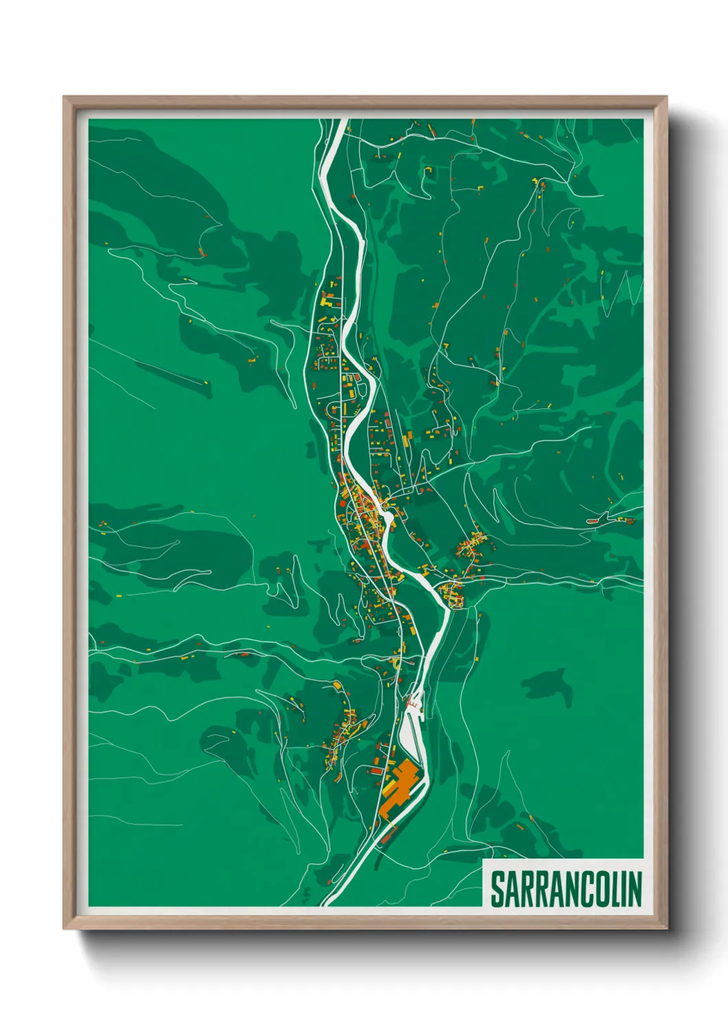 Une affiche de carte sur Sarrancolin