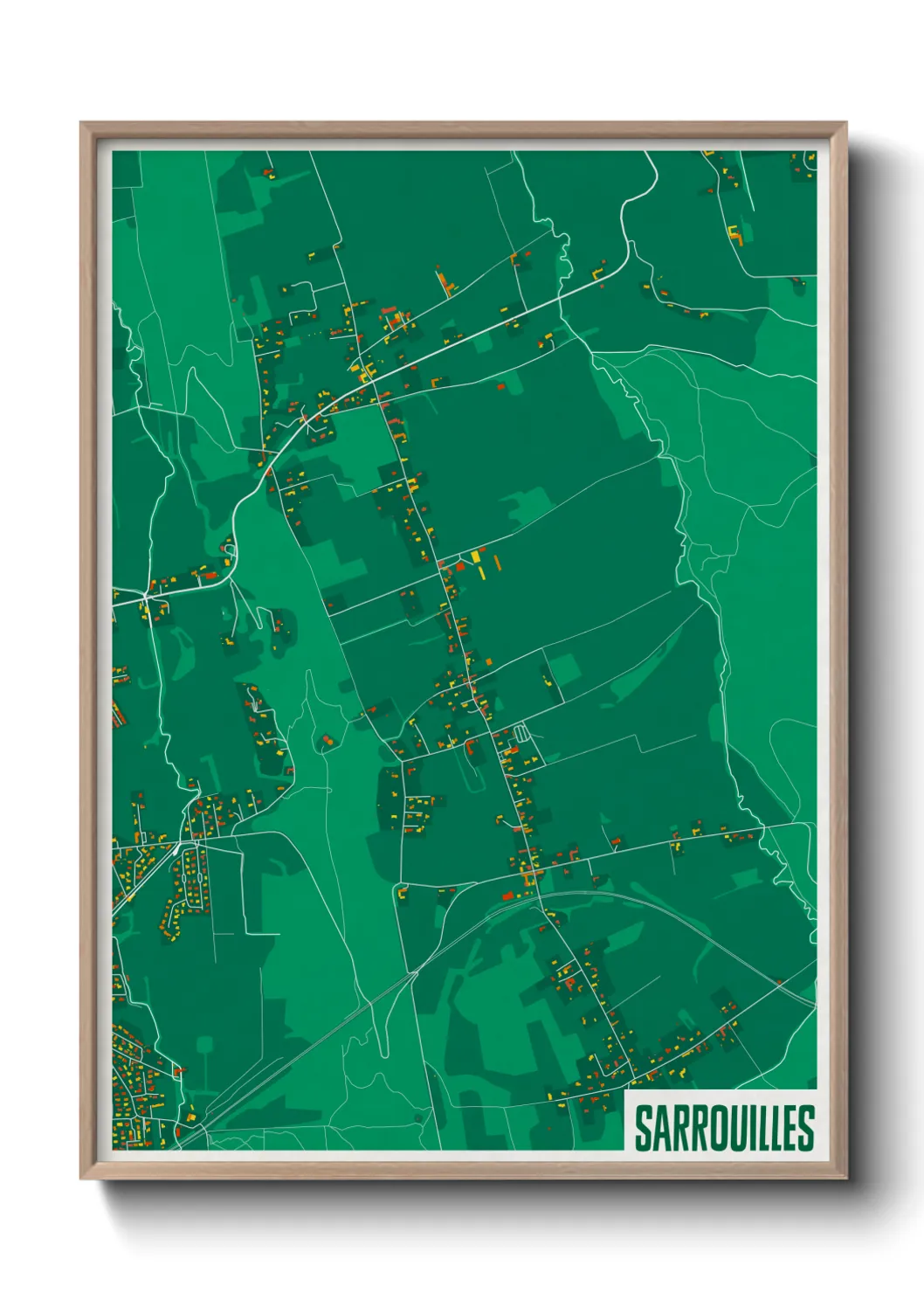 Une affiche de carte sur Sarrouilles